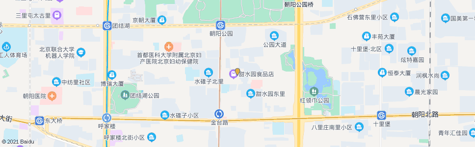 北京甜水园西里_公交站地图_北京公交_妙搜公交查询2024