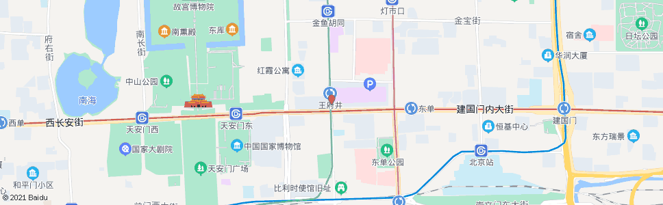 北京王府井站_公交站地图_北京公交_妙搜公交查询2024