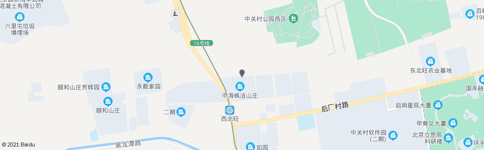 北京中海枫涟山庄北门_公交站地图_北京公交_妙搜公交查询2024