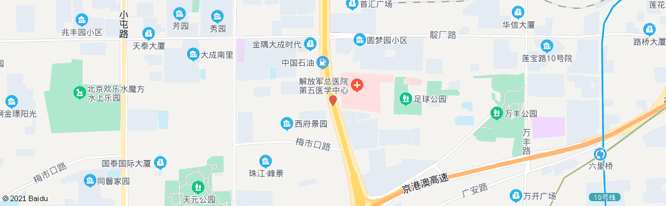 北京岳各庄(南行)_公交站地图_北京公交_妙搜公交查询2025