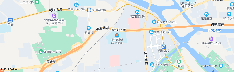 北京北京财贸职业学院_公交站地图_北京公交_妙搜公交查询2024