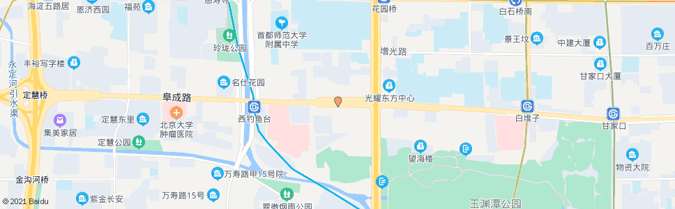 北京航天桥西(东行)_公交站地图_北京公交_妙搜公交查询2024