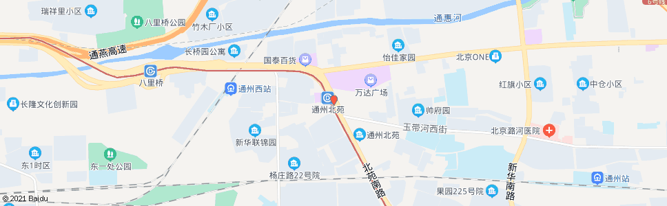 北京通州北苑路口南_公交站地图_北京公交_妙搜公交查询2024