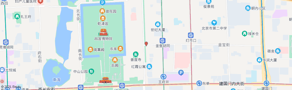 北京东安门大街西口_公交站地图_北京公交_妙搜公交查询2024