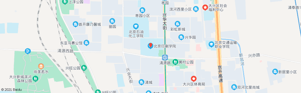 北京北京印刷学院_公交站地图_北京公交_妙搜公交查询2024