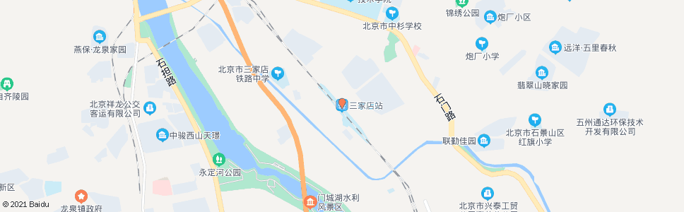 北京三家店_公交站地图_北京公交_妙搜公交查询2024