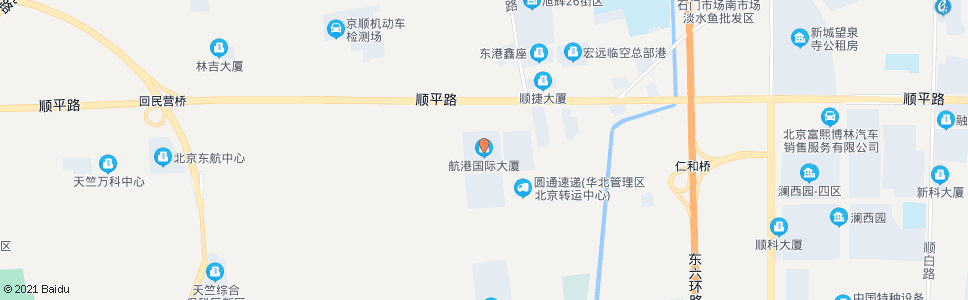 北京航港大楼站_公交站地图_北京公交_妙搜公交查询2024