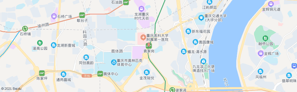 重庆袁家岗_公交站地图_重庆公交_妙搜公交查询2024
