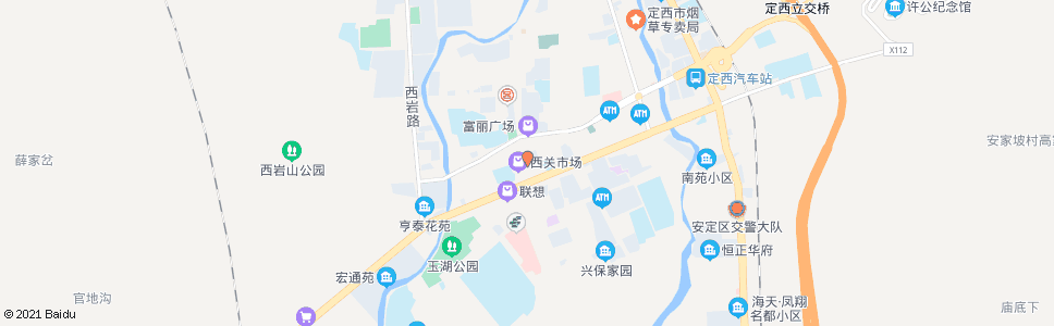 定西西关市场_公交站地图_定西公交_妙搜公交查询2024