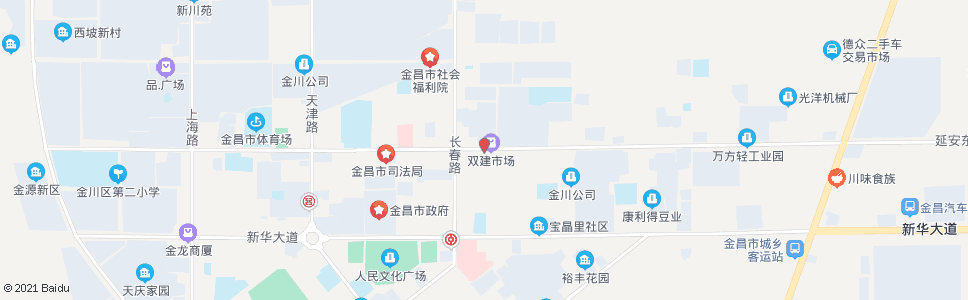 金昌双建市场_公交站地图_金昌公交_妙搜公交查询2024