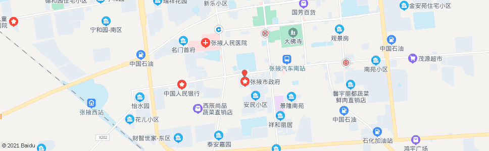 张掖特福莱汽车用品超市_公交站地图_张掖公交_妙搜公交查询2024