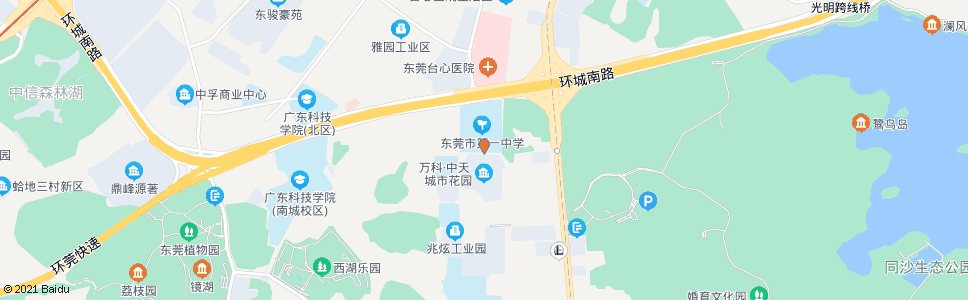 东莞钟屋围村(东莞一中)_公交站地图_东莞公交_妙搜公交查询2024