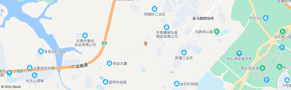 东莞鸡翅岭马连路口_公交站地图_东莞公交_妙搜公交查询2025