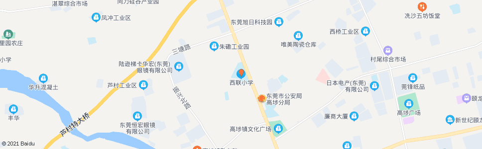 东莞西联小学_公交站地图_东莞公交_妙搜公交查询2024