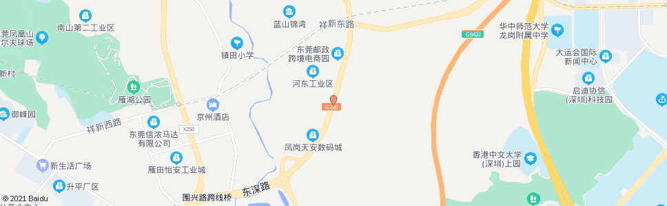 东莞雁鸣湖山庄_公交站地图_东莞公交_妙搜公交查询2025