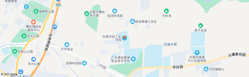 东莞市轻工业学校_公交站地图_东莞公交_妙搜公交查询2024