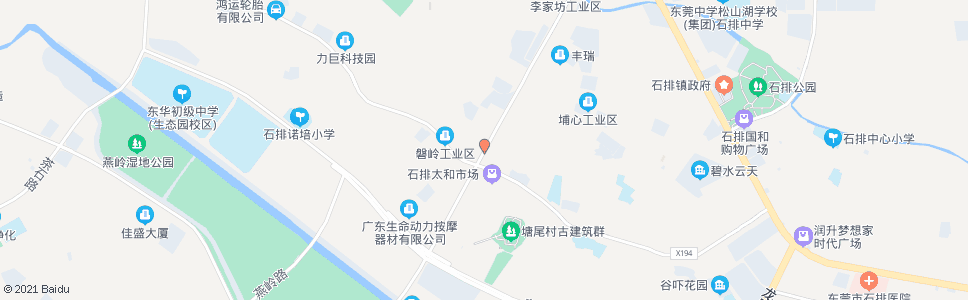 东莞李横大道路口_公交站地图_东莞公交_妙搜公交查询2024