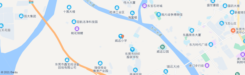 东莞北面小学_公交站地图_东莞公交_妙搜公交查询2024