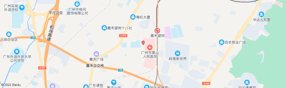 广州地铁嘉禾望岗站总站(市八医院)_公交站地图_广州公交_妙搜公交查询2024