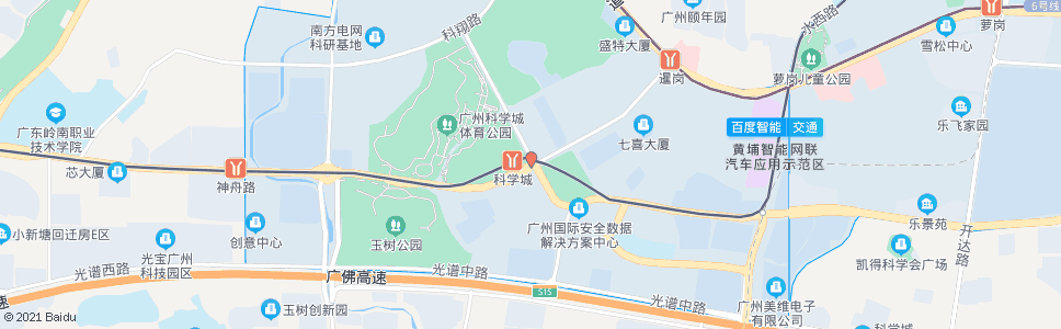 广州科学大道(开泰大道路口)_公交站地图_广州公交_妙搜公交查询2024