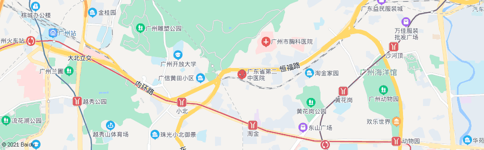广州省第二中医院_公交站地图_广州公交_妙搜公交查询2024