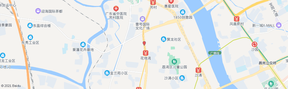 广州花地大道1号站_公交站地图_广州公交_妙搜公交查询2024