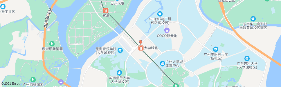 广州地铁大学城北站总站(综合商业北区)_公交站地图_广州公交_妙搜公交查询2024