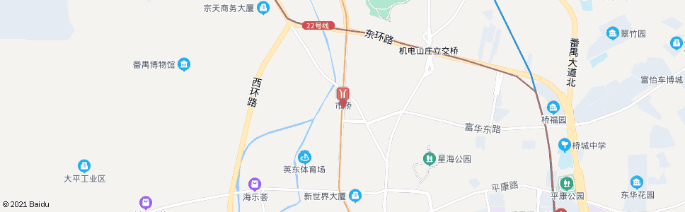 广州百越广场西门(地铁市桥站)_公交站地图_广州公交_妙搜公交查询2024