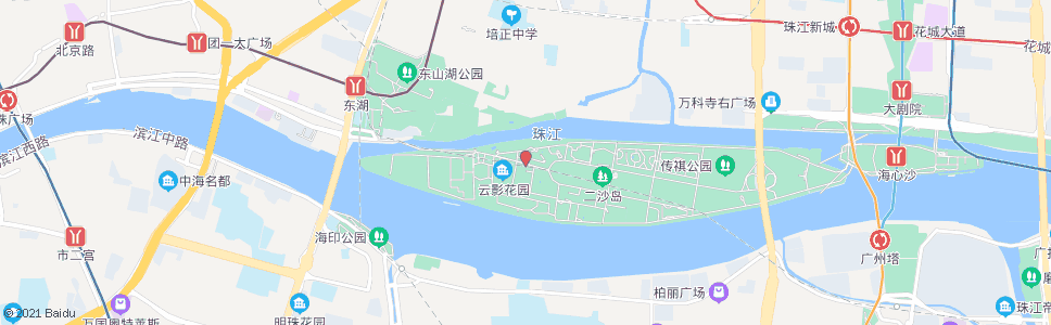 广州二沙西_公交站地图_广州公交_妙搜公交查询2024