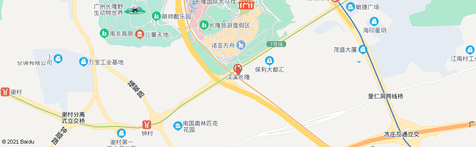 广州地铁汉溪长隆站_公交站地图_广州公交_妙搜公交查询2024