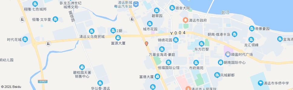 清远小市交警中队_公交站地图_清远公交_妙搜公交查询2025