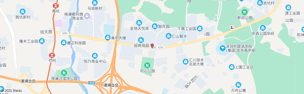 深圳观澜高新园_公交站地图_深圳公交_妙搜公交查询2024