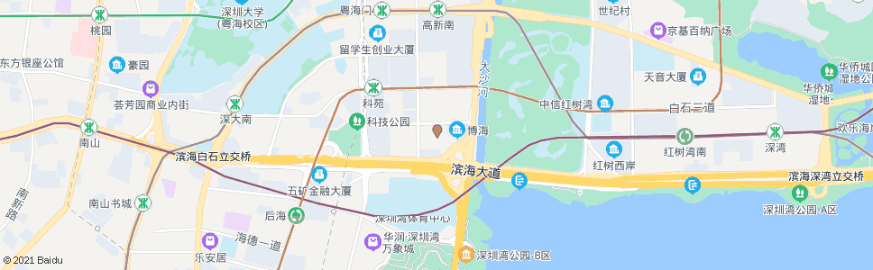 深圳南外学校高新分部_公交站地图_深圳公交_妙搜公交查询2024