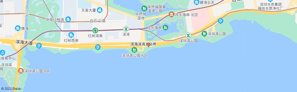 深圳滨海深湾立交_公交站地图_深圳公交_妙搜公交查询2024