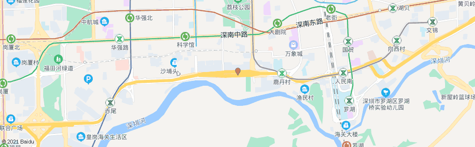 深圳滨江新村2_公交站地图_深圳公交_妙搜公交查询2024