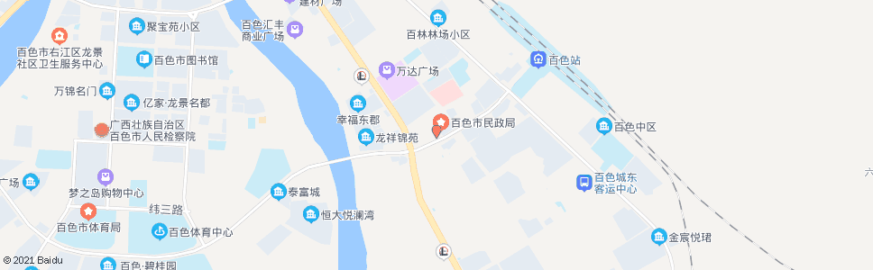 百色右江区地税局办证大厅_公交站地图_百色公交_妙搜公交查询2024