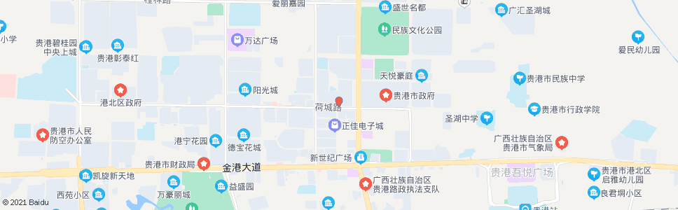 贵港荷城新苑_公交站地图_贵港公交_妙搜公交查询2025