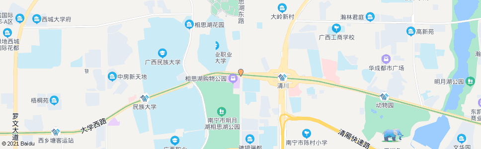 南宁相思湖东大学路口_公交站地图_南宁公交_妙搜公交查询2025