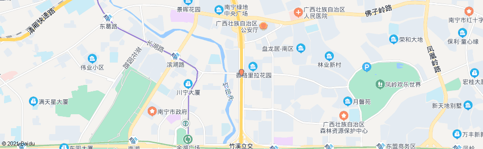 南宁厢竹长湖路口_公交站地图_南宁公交_妙搜公交查询2025