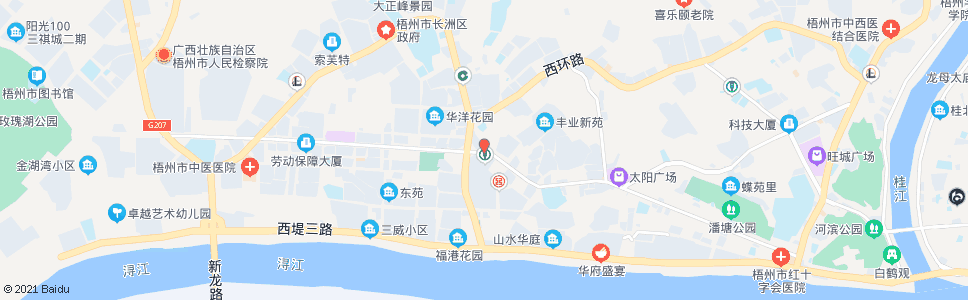 梧州政府广场_公交站地图_梧州公交_妙搜公交查询2025