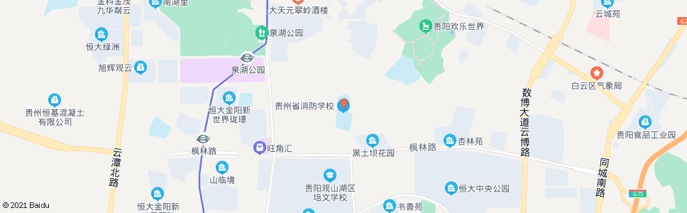 贵阳省消防学校_公交站地图_贵阳公交_妙搜公交查询2024