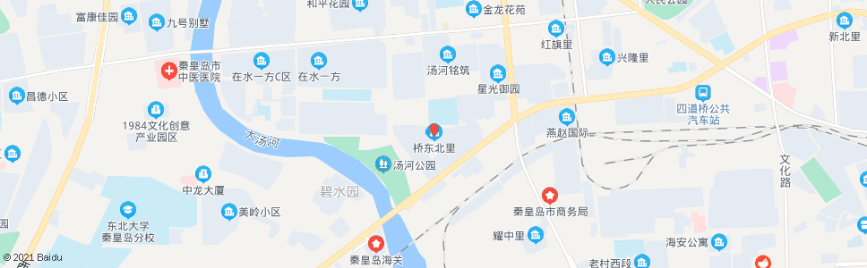 秦皇岛桥东北里_公交站地图_秦皇岛公交_妙搜公交查询2024