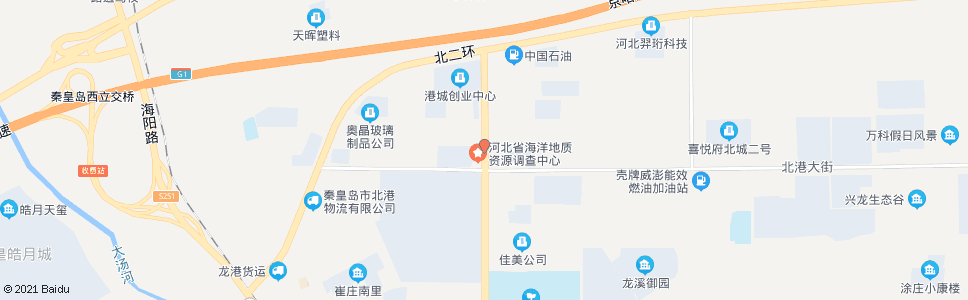 秦皇岛北港大街路口_公交站地图_秦皇岛公交_妙搜公交查询2024