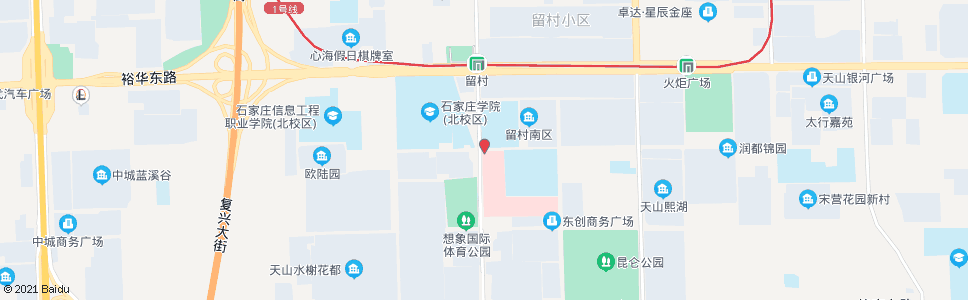 石家庄省四院东院(师大附中东校区)_公交站地图_石家庄公交_妙搜公交查询2024