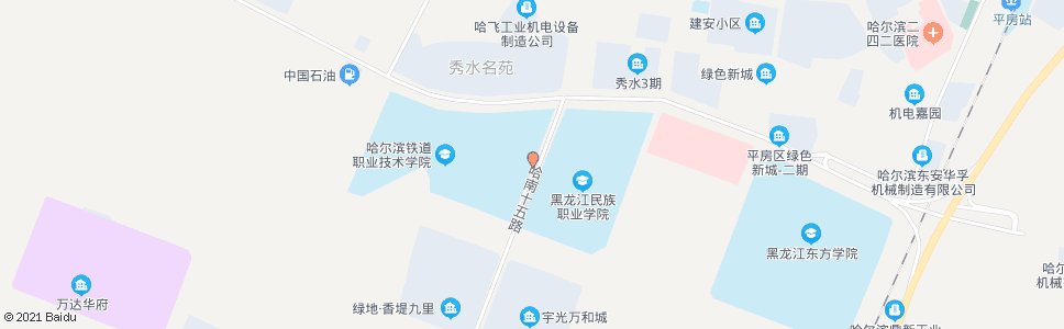 哈尔滨铁道职业技术学院(平房校区东门)_公交站地图_哈尔滨公交_妙搜公交查询2024