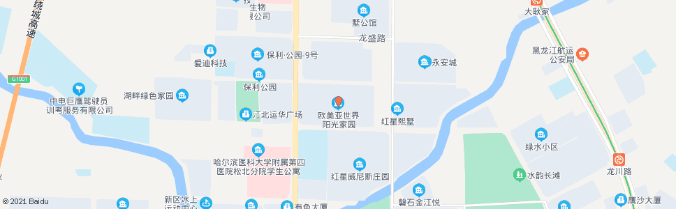 哈尔滨欧美亚世界阳光南门_公交站地图_哈尔滨公交_妙搜公交查询2024