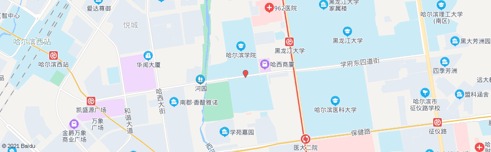 哈尔滨哈尔滨学院_公交站地图_哈尔滨公交_妙搜公交查询2025