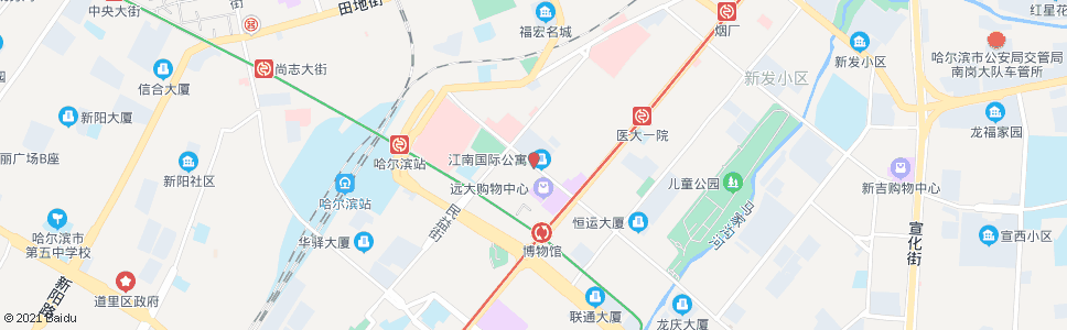 哈尔滨果戈里大街(邮政街路口)_公交站地图_哈尔滨公交_妙搜公交查询2025