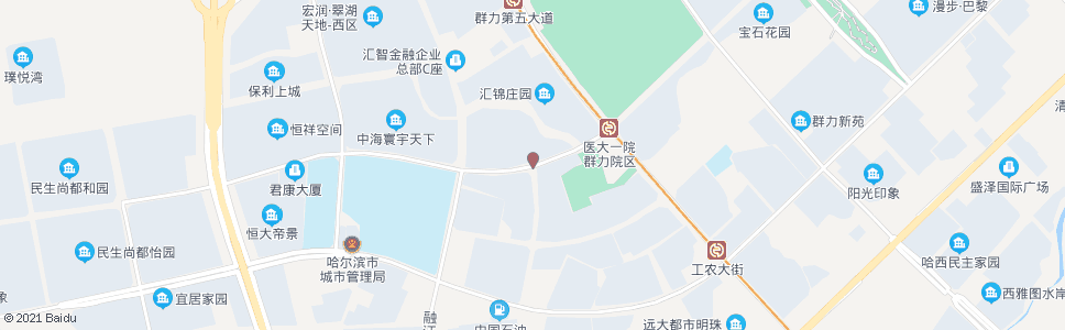 哈尔滨群力第六大道(阳江路口)_公交站地图_哈尔滨公交_妙搜公交查询2024