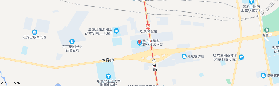 哈尔滨旅游学院_公交站地图_哈尔滨公交_妙搜公交查询2024